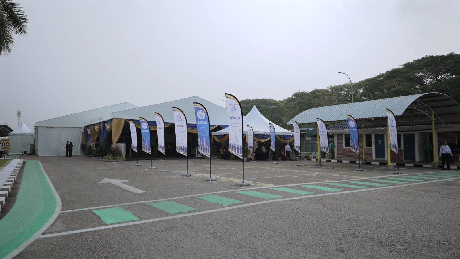 The marquee in the plant compound